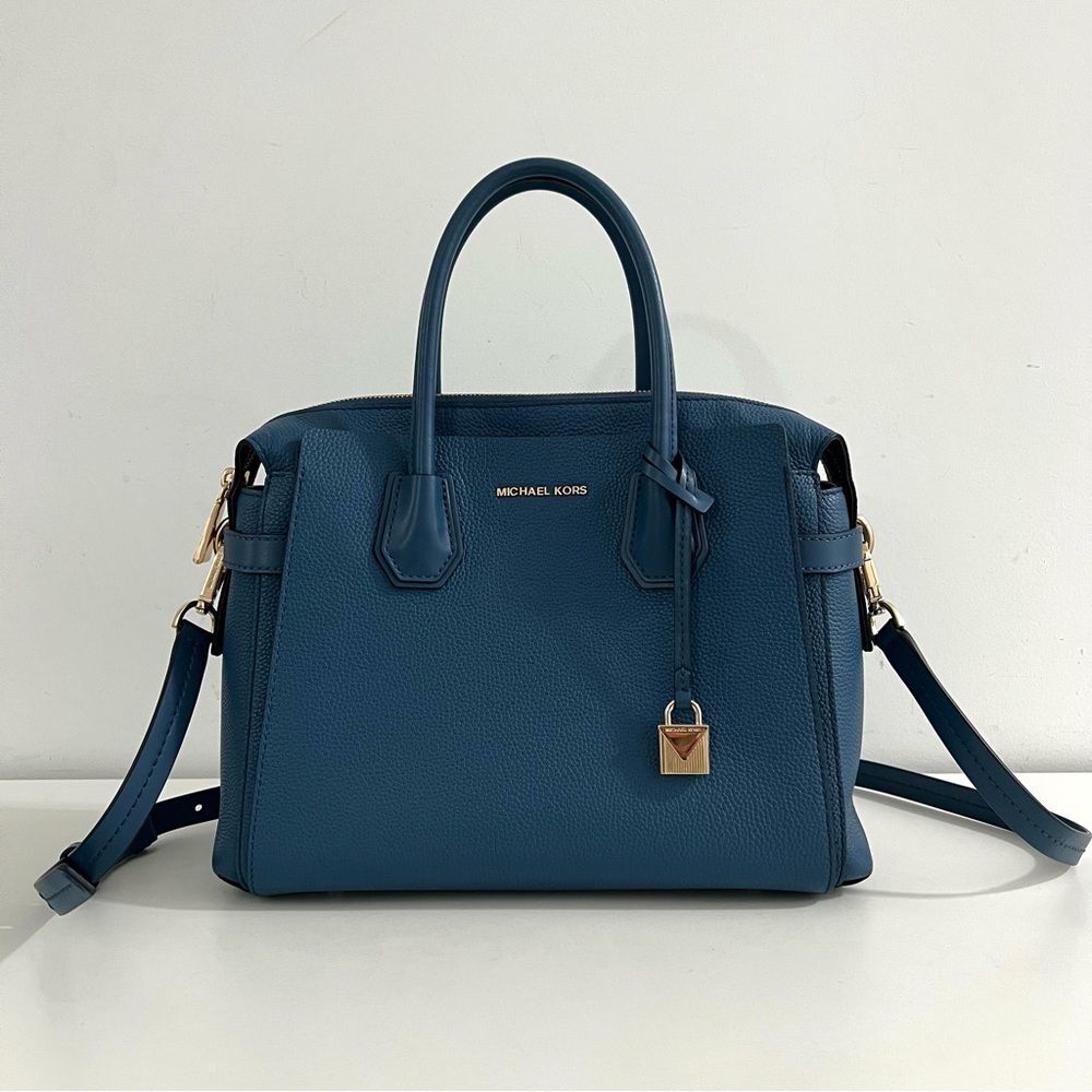 Michael Kors Mercer Pebbled Leather Satchel